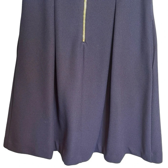 Betsey Johnson Navy Cage Cutout Pockets Pleat Mini Dress Fit and Flare EUC Sz 10 - Picture 8 of 15